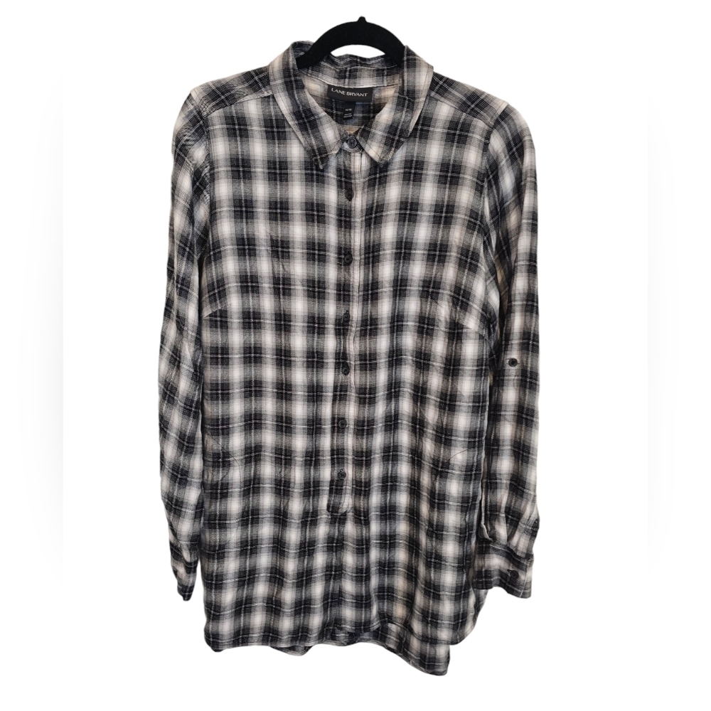 Lane Bryant 14/16 Plaid Tunic Shirts